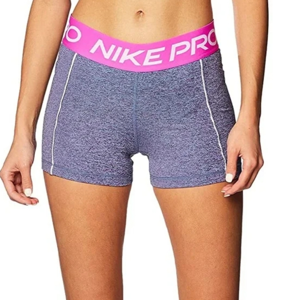 Womens Nike Pro Dri-Fit Spandex Shorts Purple and Pink Size Medium
